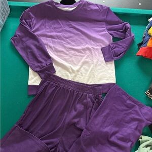 Sweatsuit wide leg ombré Large